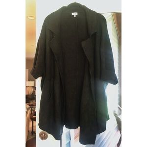 TOBI black sweater open face cardigan